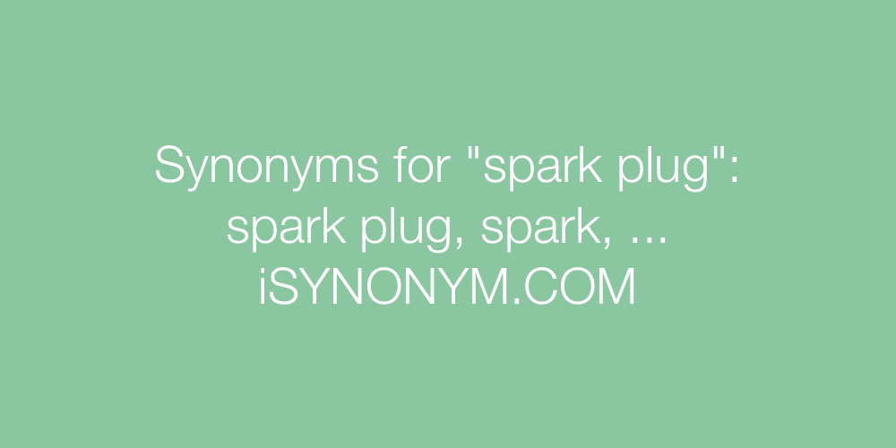 Synonyms spark plug
