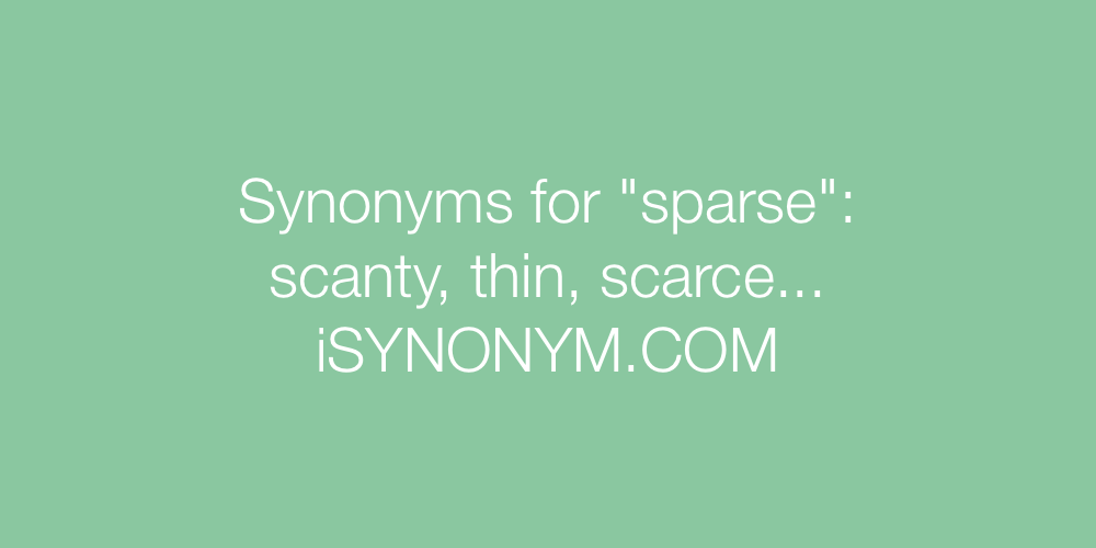 Synonyms sparse