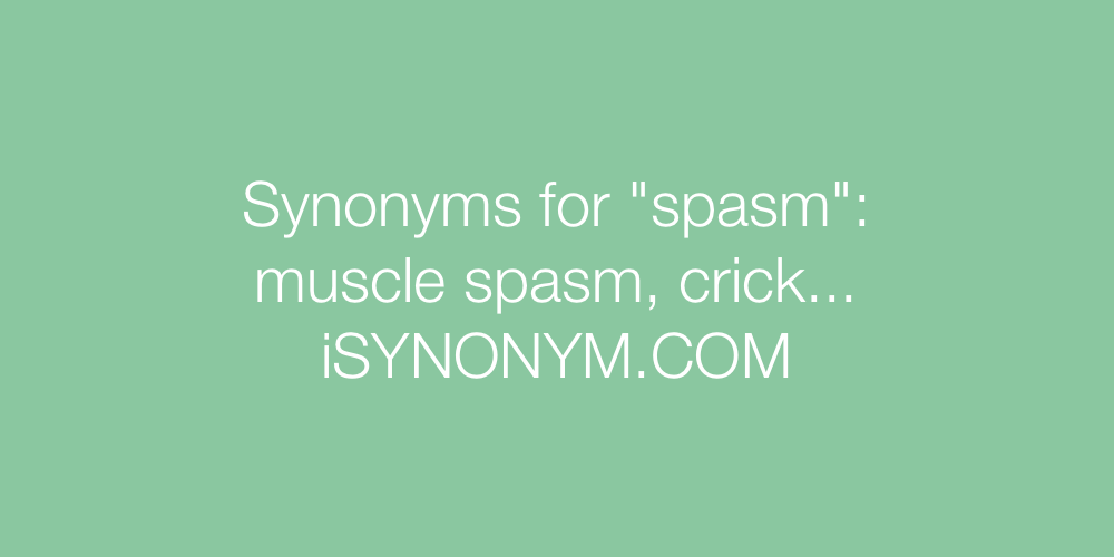 Synonyms spasm