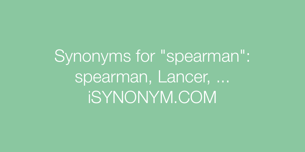 Synonyms spearman