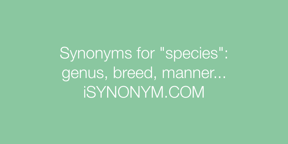 Synonyms species