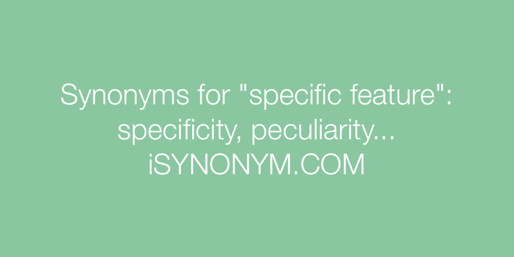 Synonyms specific feature