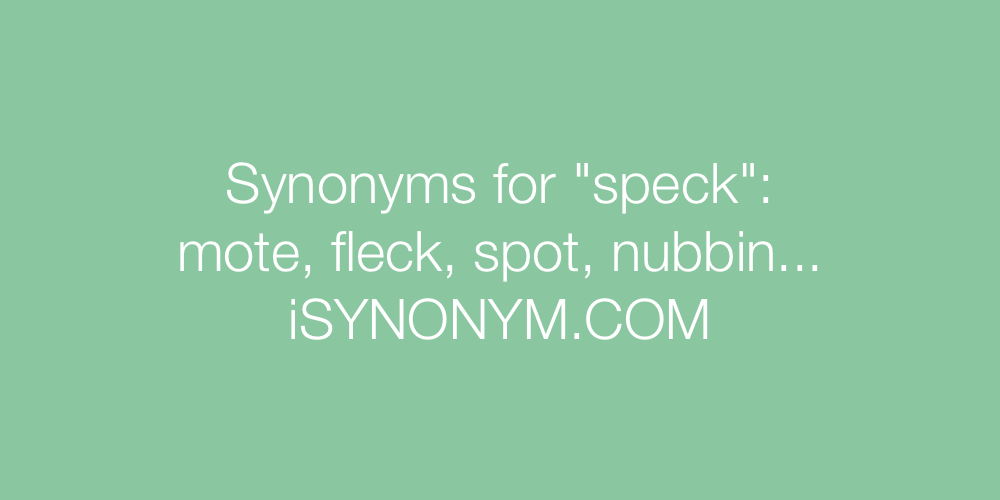 Synonyms speck
