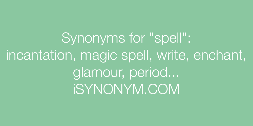 Synonyms spell