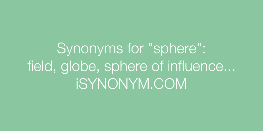 Synonyms sphere