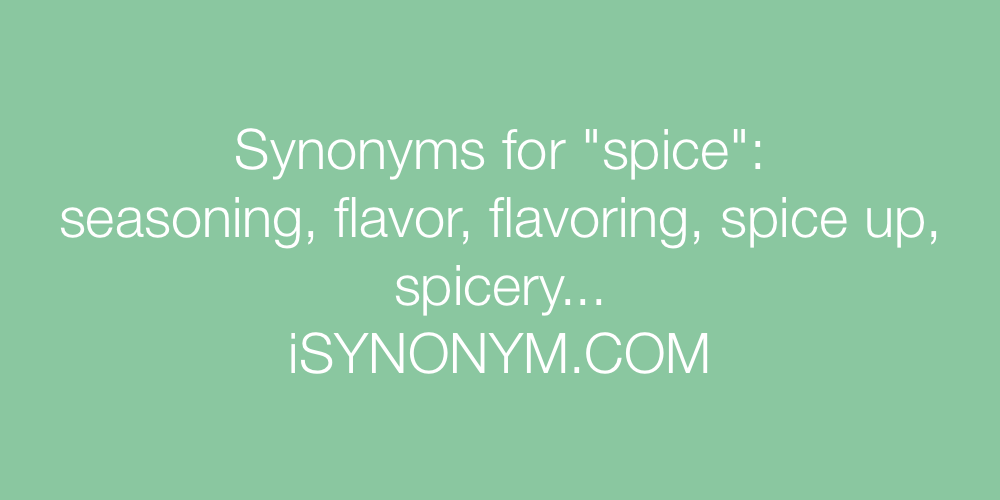 Synonyms spice