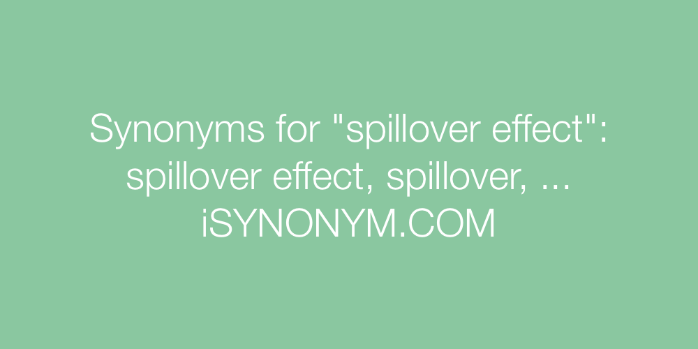 Synonyms spillover effect