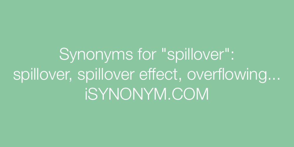 Synonyms spillover