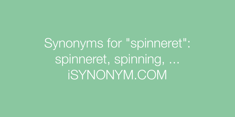 Synonyms spinneret