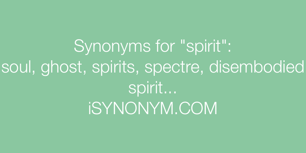 Synonyms spirit
