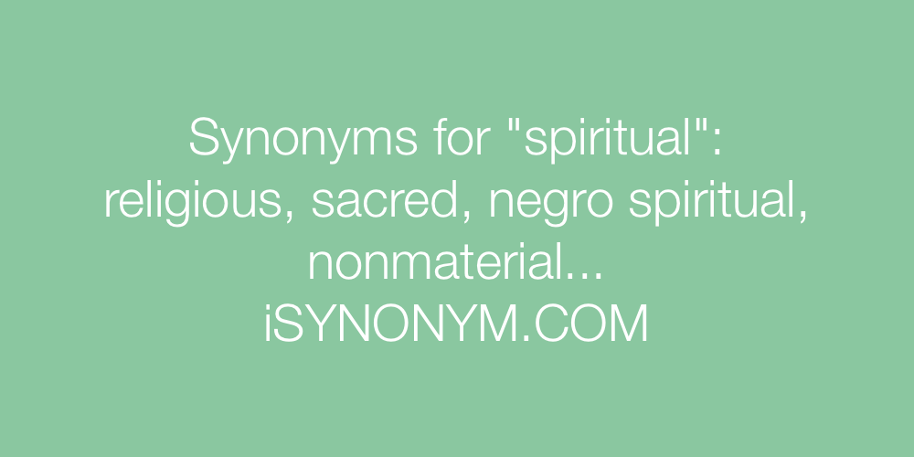 Synonyms spiritual
