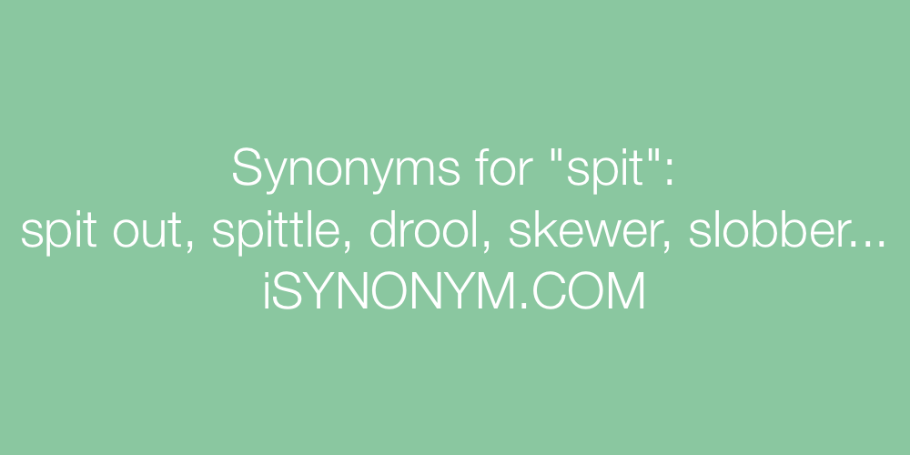 Synonyms spit