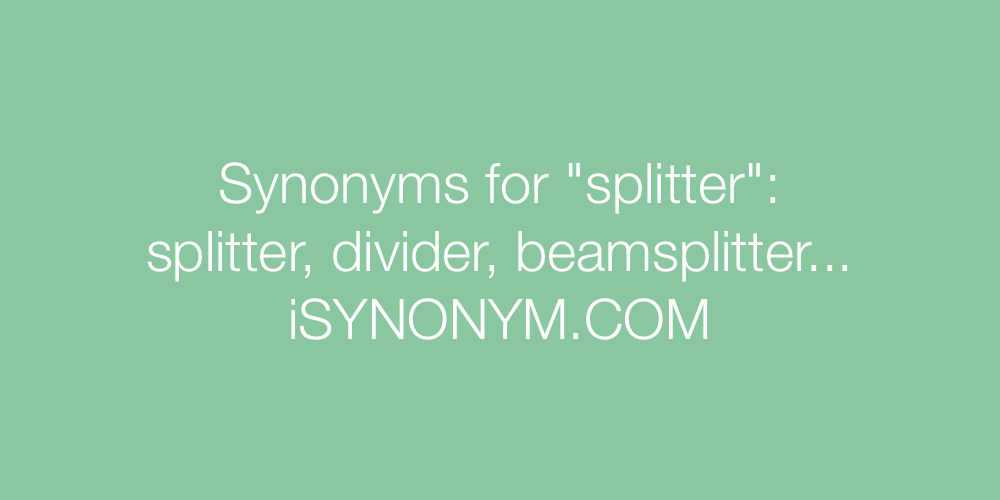 Synonyms splitter