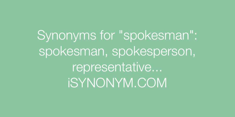 Synonyms spokesman