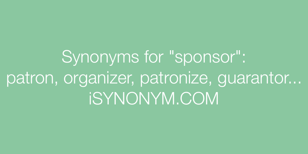 Synonyms sponsor