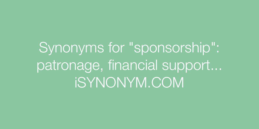 Synonyms sponsorship