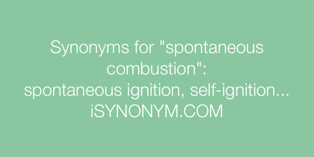 Synonyms spontaneous combustion