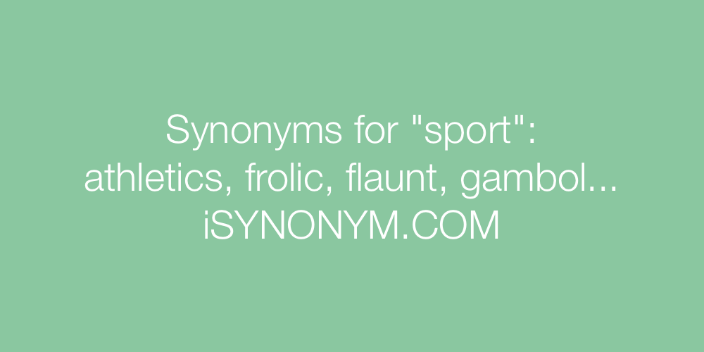 Synonyms sport