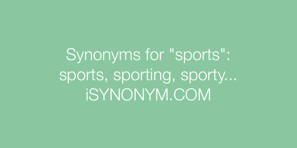 Synonyms sports
