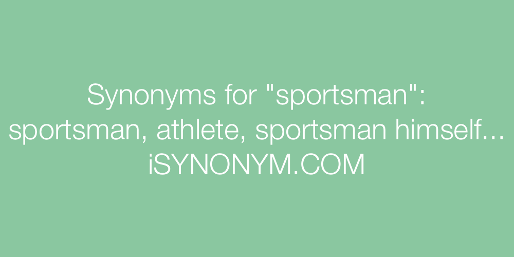 Synonyms sportsman