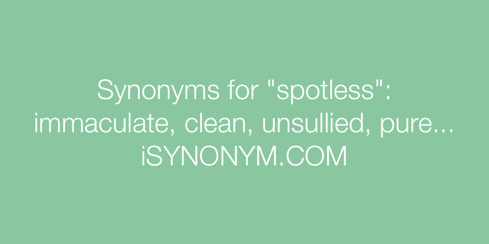 Synonyms spotless