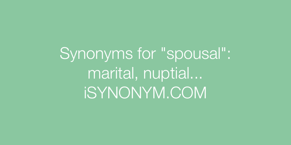 Synonyms spousal