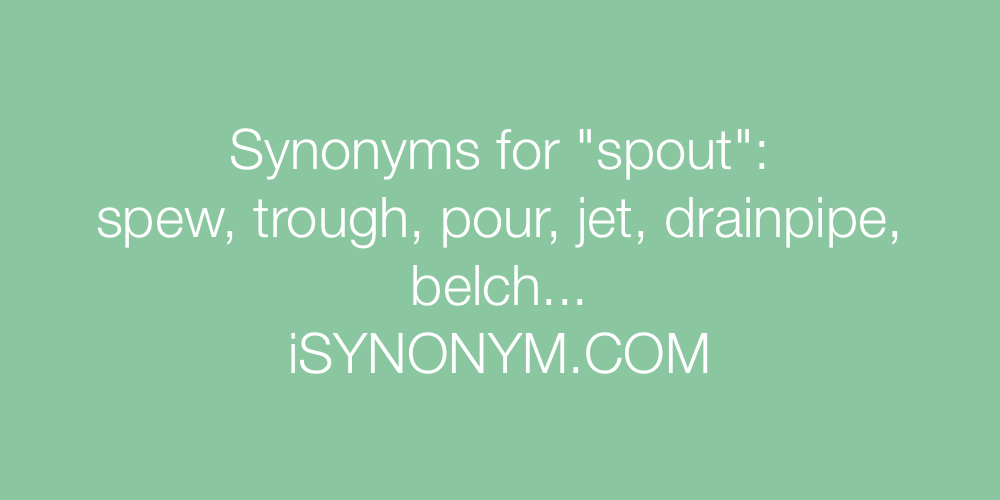 Synonyms spout