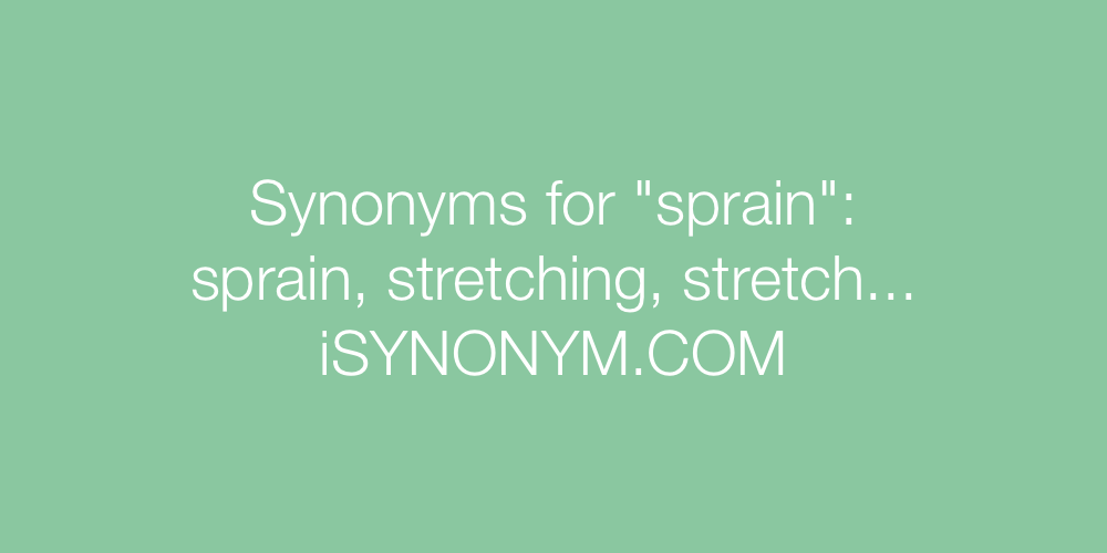 Synonyms sprain