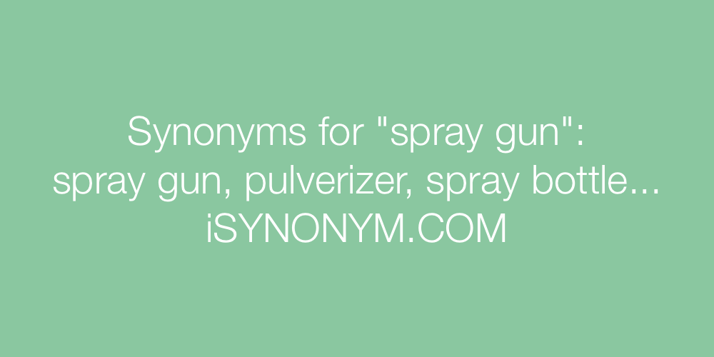 Synonyms spray gun