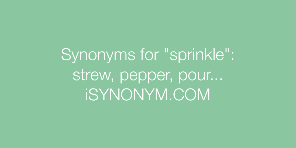 Synonyms sprinkle