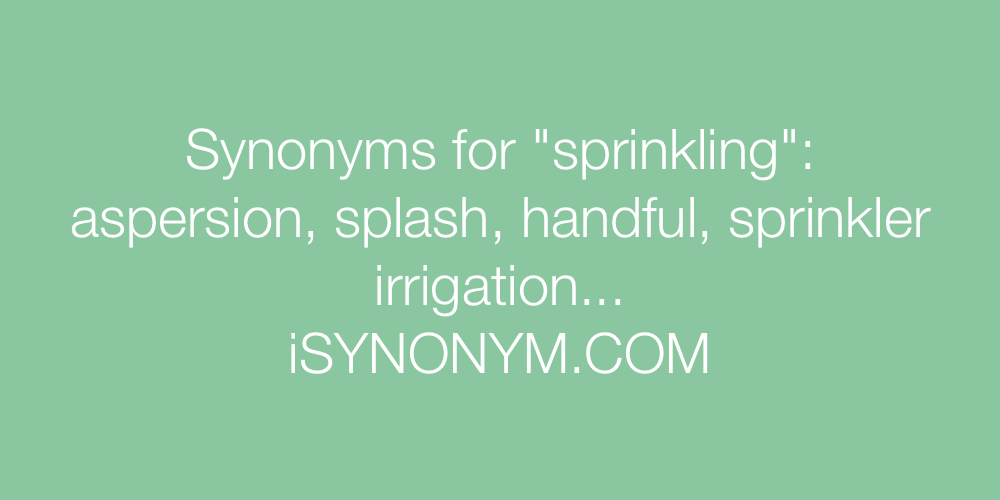 Synonyms sprinkling