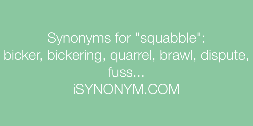 Synonyms squabble