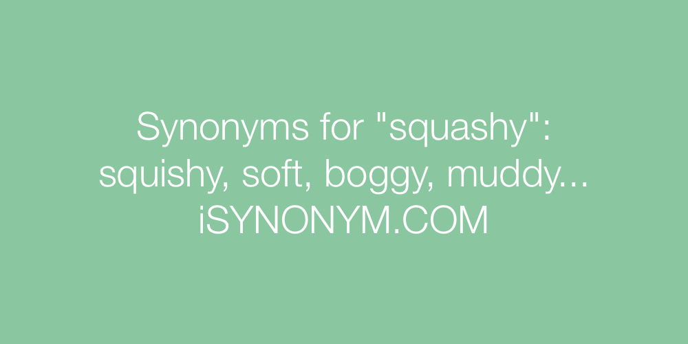 Synonyms squashy