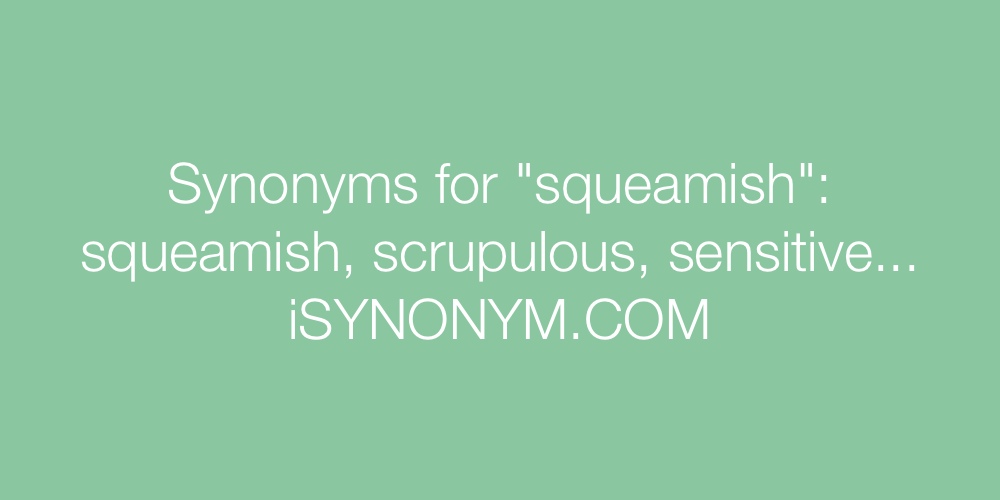 Synonyms squeamish