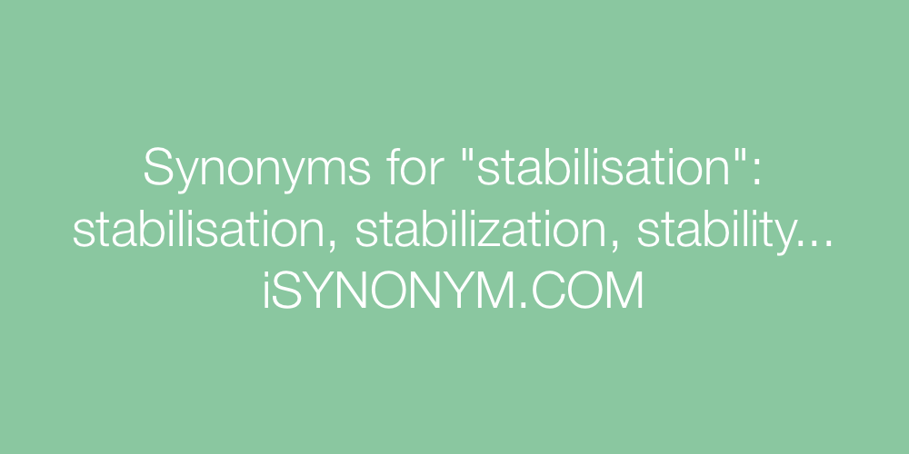Synonyms stabilisation