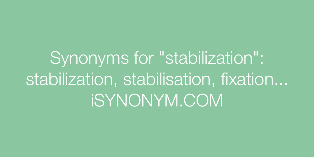 Synonyms stabilization