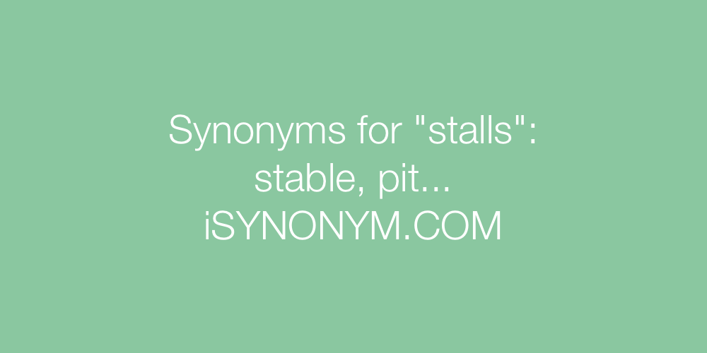 Synonyms stalls
