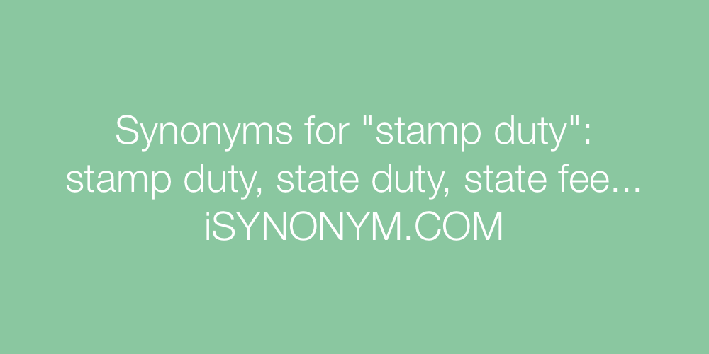Synonyms stamp duty