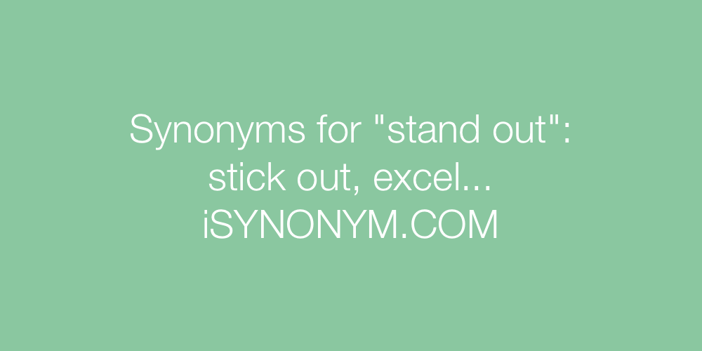 Synonyms stand out