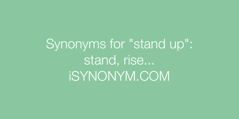 Synonyms stand up