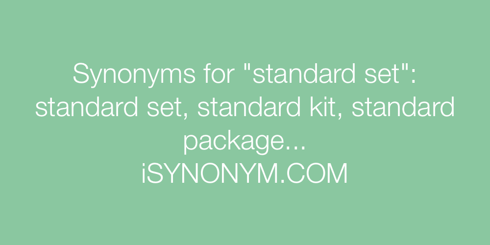 Synonyms standard set