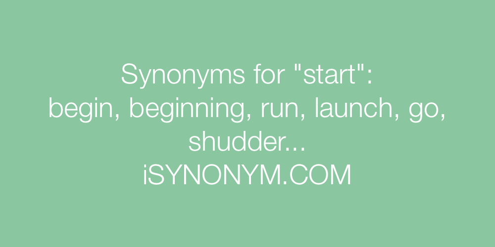 Synonyms start