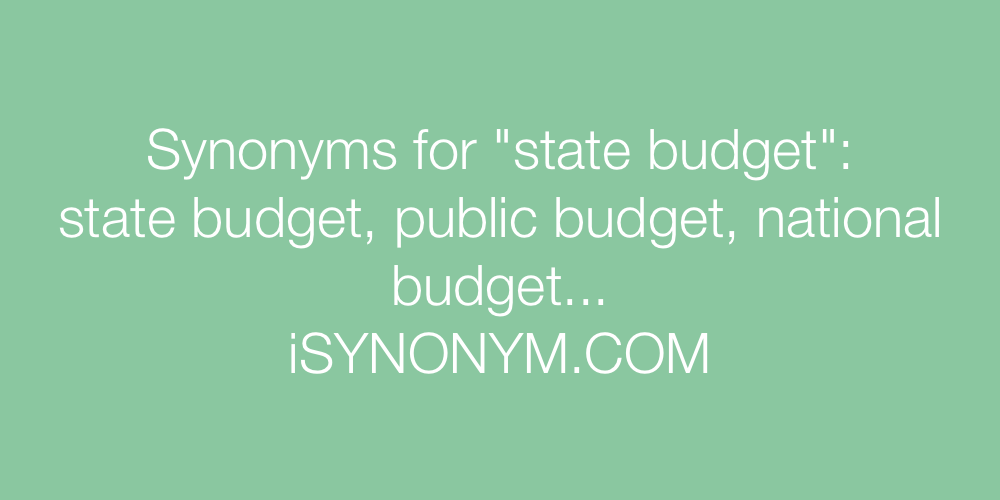 Synonyms state budget
