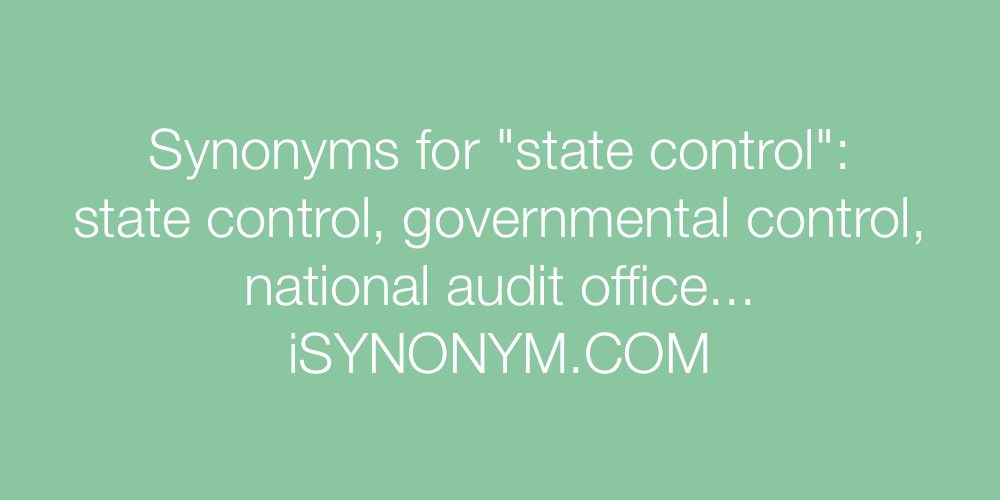 Synonyms state control