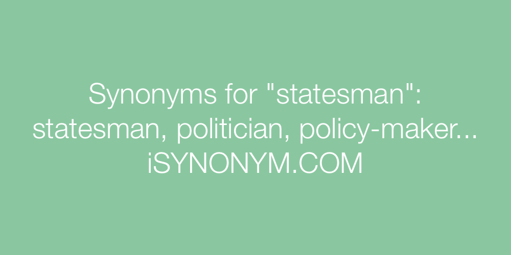 Synonyms statesman