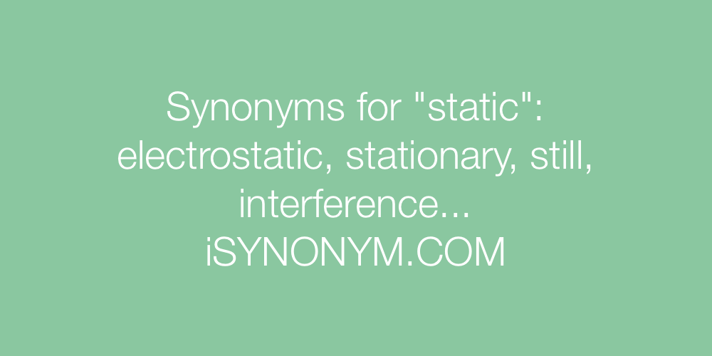 Synonyms static