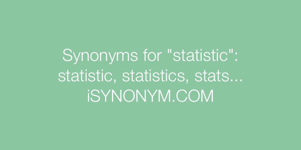 Synonyms statistic