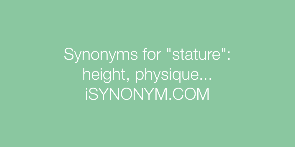 Synonyms stature