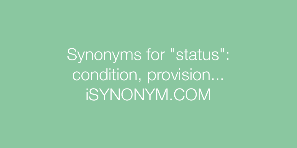 Synonyms status