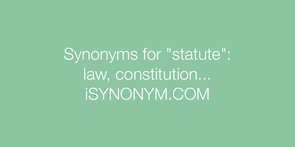 Synonyms statute